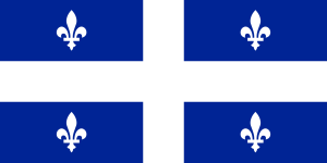 A bandeira do Québec é mais vista do que a do Canadá aqui em Montréal